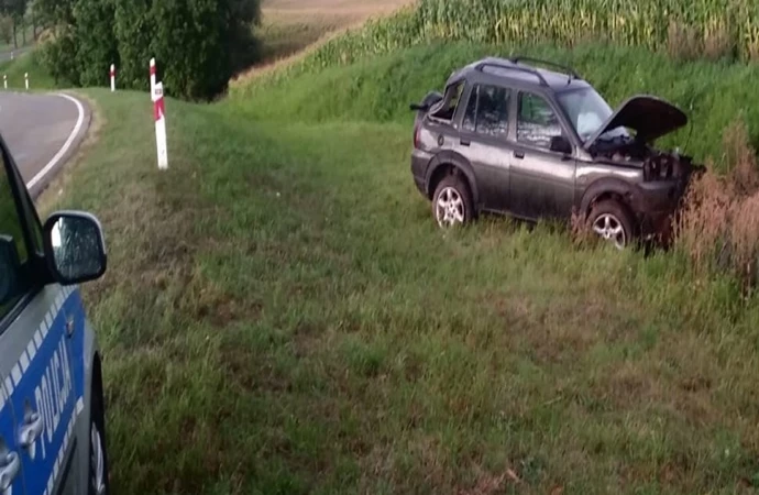 Pijana kobieta wypadła z drogi. Jak się okazało, jechała po dziecko.