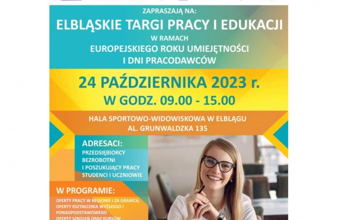 Elbląskie Targi Pracy i Edukacji to wydarzenie w ramach Europejskiego Roku Umiejętności i Dni Pracodawców.